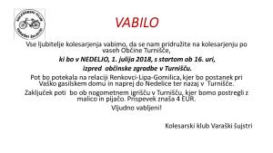 Obvestilo KK varaški šujstri